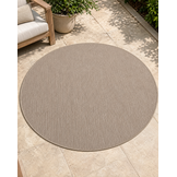 Buitenkleed - Brussels Rond Uni Effen Linnen Beige