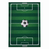 Kinderkleed Voetbal - Vloerkleed Kinderkamer Anti-slip Groen