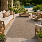 Sahara Buitenkleed Jute-Look Weerbestendig Vloerkleed Beige