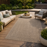 Sahara Buitenkleed Jute-Look Weerbestendig Vloerkleed Beige