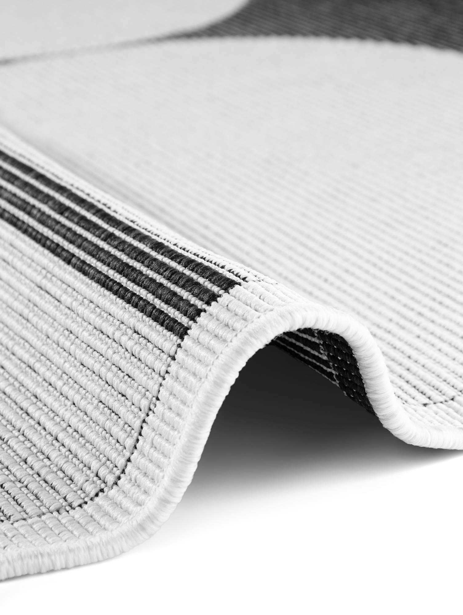 Hanse Home Duet In- & Outdoor Reversible Carpet Bowen Black White- 80x250cm