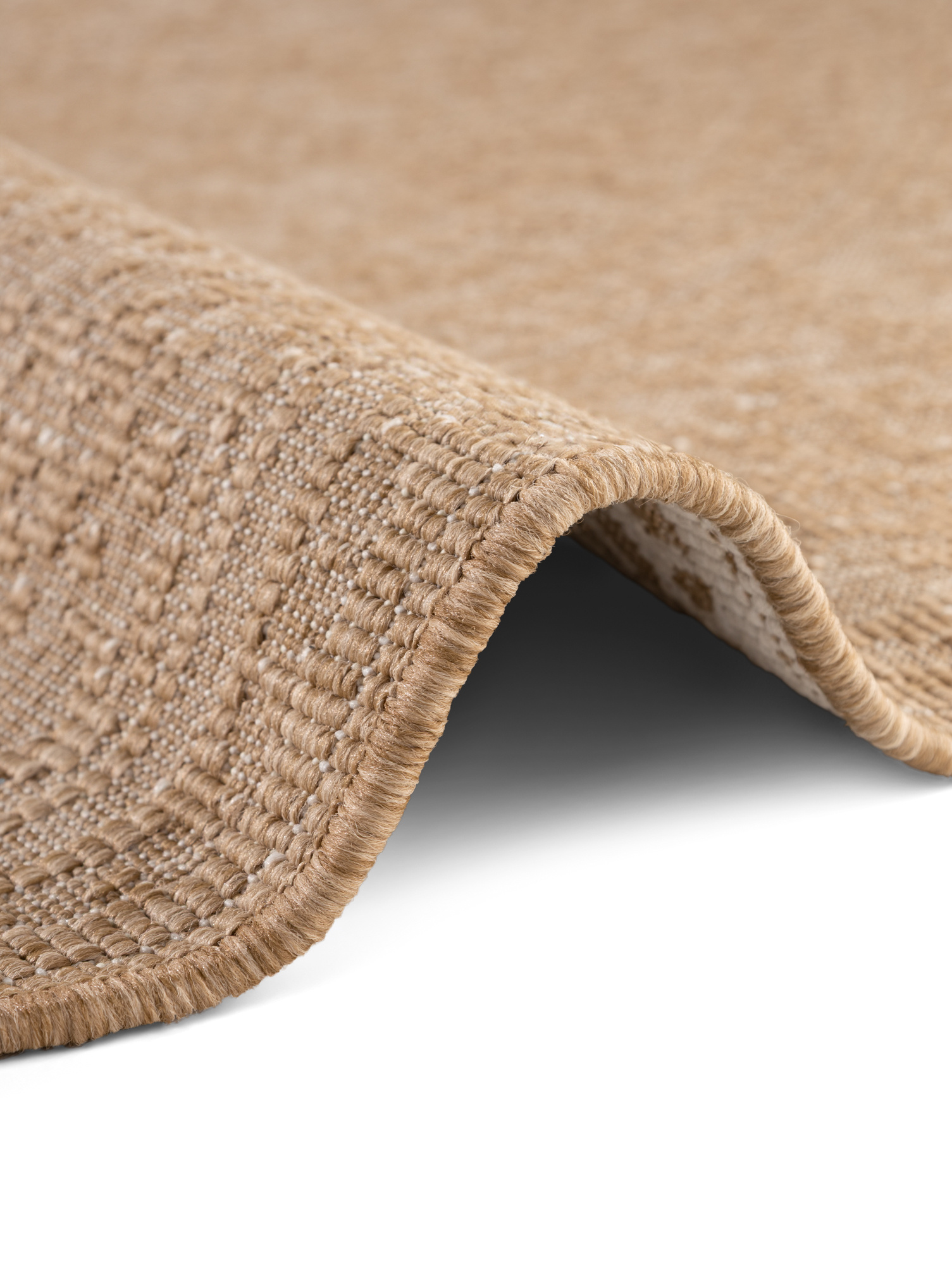 Hanse Home Duet In- & Outdoor Reversible Carpet Round Kona Jute White- xcm