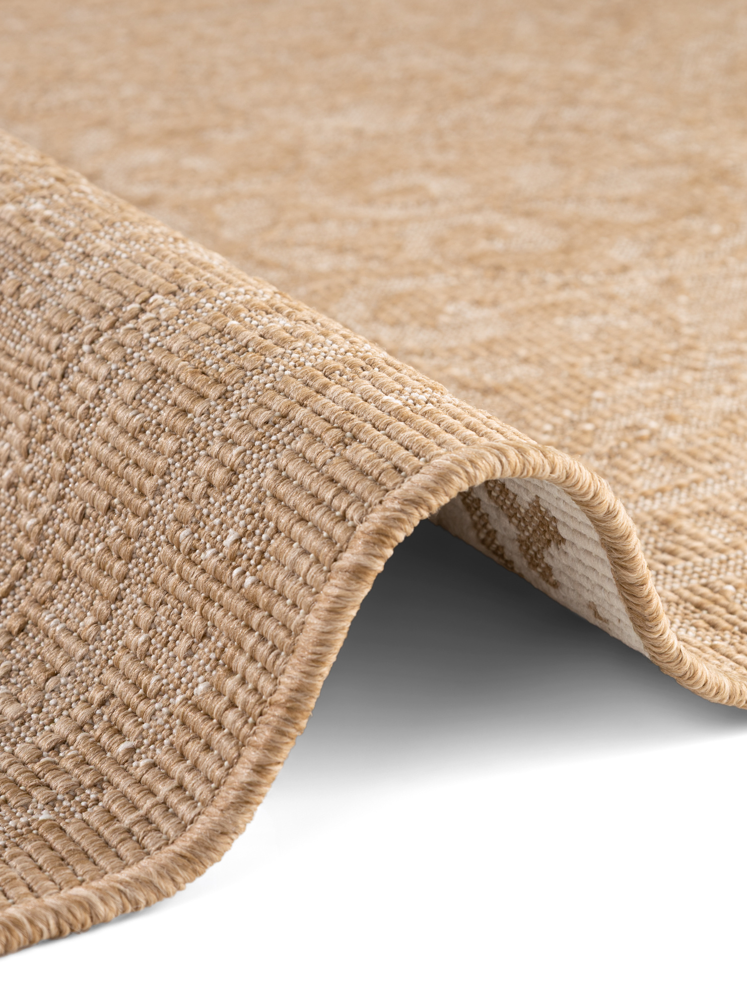 Hanse Home Duet In- & Outdoor Reversible Carpet Round Rosel Jute White- xcm