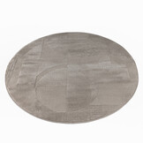 Vivant Japandi Abstract - Rond Vloerkleed Laagpolig - Taupe Beige