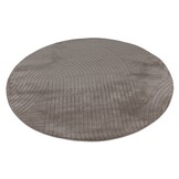 Vivant Japandi Art - Rond Vloerkleed Laagpolig Effen - Taupe