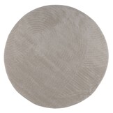 Vivant Japandi Art - Rond Vloerkleed Laagpolig Effen - Beige