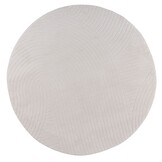 Vivant Japandi Art - Rond Vloerkleed Laagpolig Effen - Creme