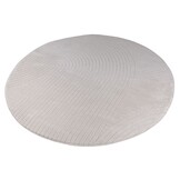 Vivant Japandi Art - Rond Vloerkleed Laagpolig Effen - Creme