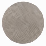 Vivant Japandi - Rond Vloerkleed Laagpolig Effen - Beige