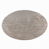 Vivant Japandi - Rond Vloerkleed Laagpolig Effen - Beige