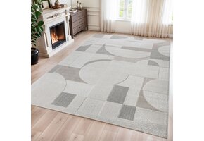 Vivant Japandi Abstract - Vloerkleed Laagpolig - Creme Multi