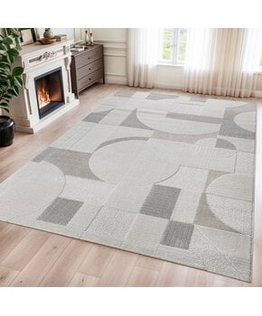 Vivant Japandi Abstract - Vloerkleed Laagpolig - Creme Multi