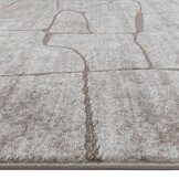 Vivant Marmer - Rond Vloerkleed Laagpolig - Taupe Beige