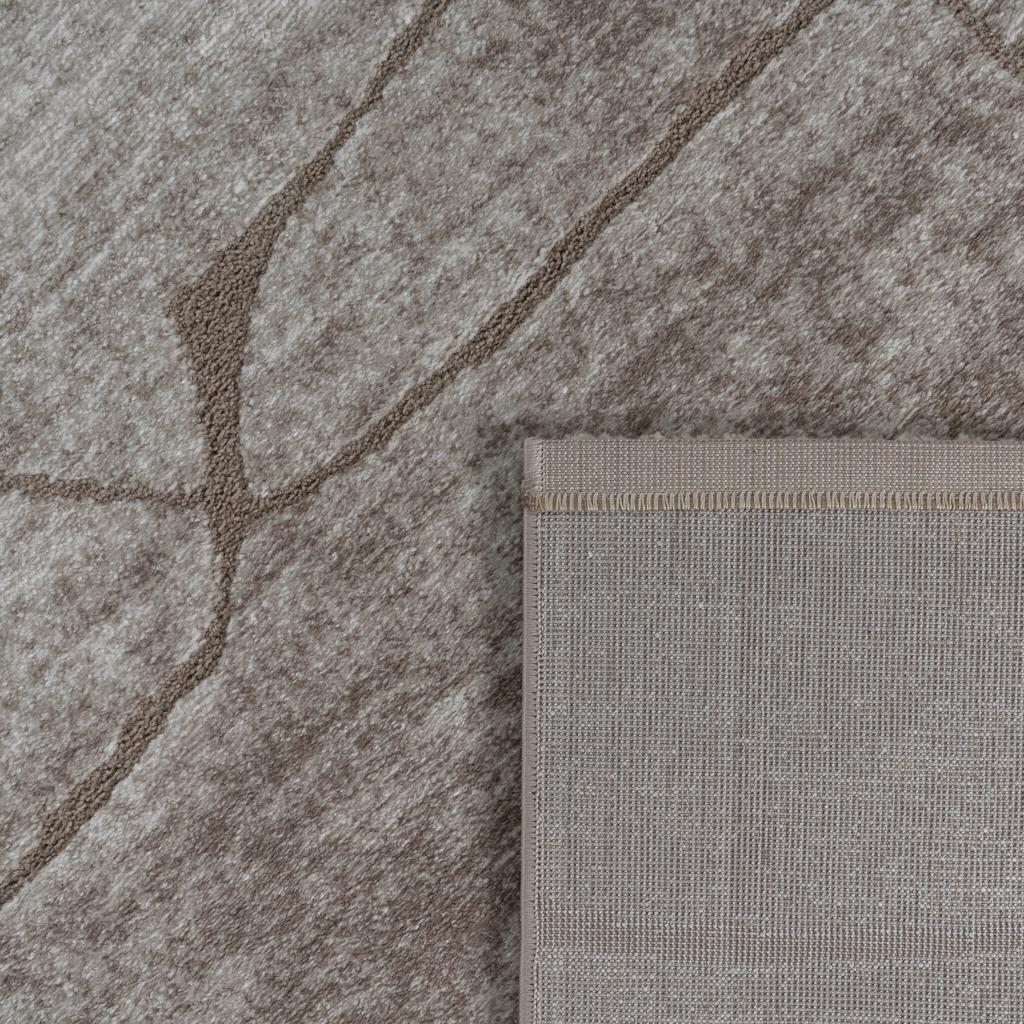 Vivant Marmer - Rond Vloerkleed Laagpolig - Taupe Beige