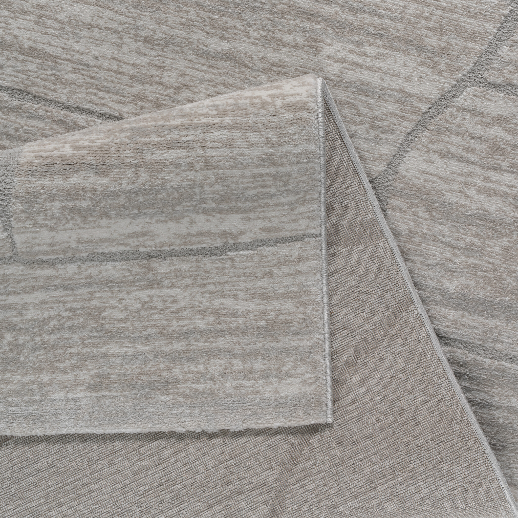 Vivant Marmer - Rond Vloerkleed Laagpolig - Beige Creme