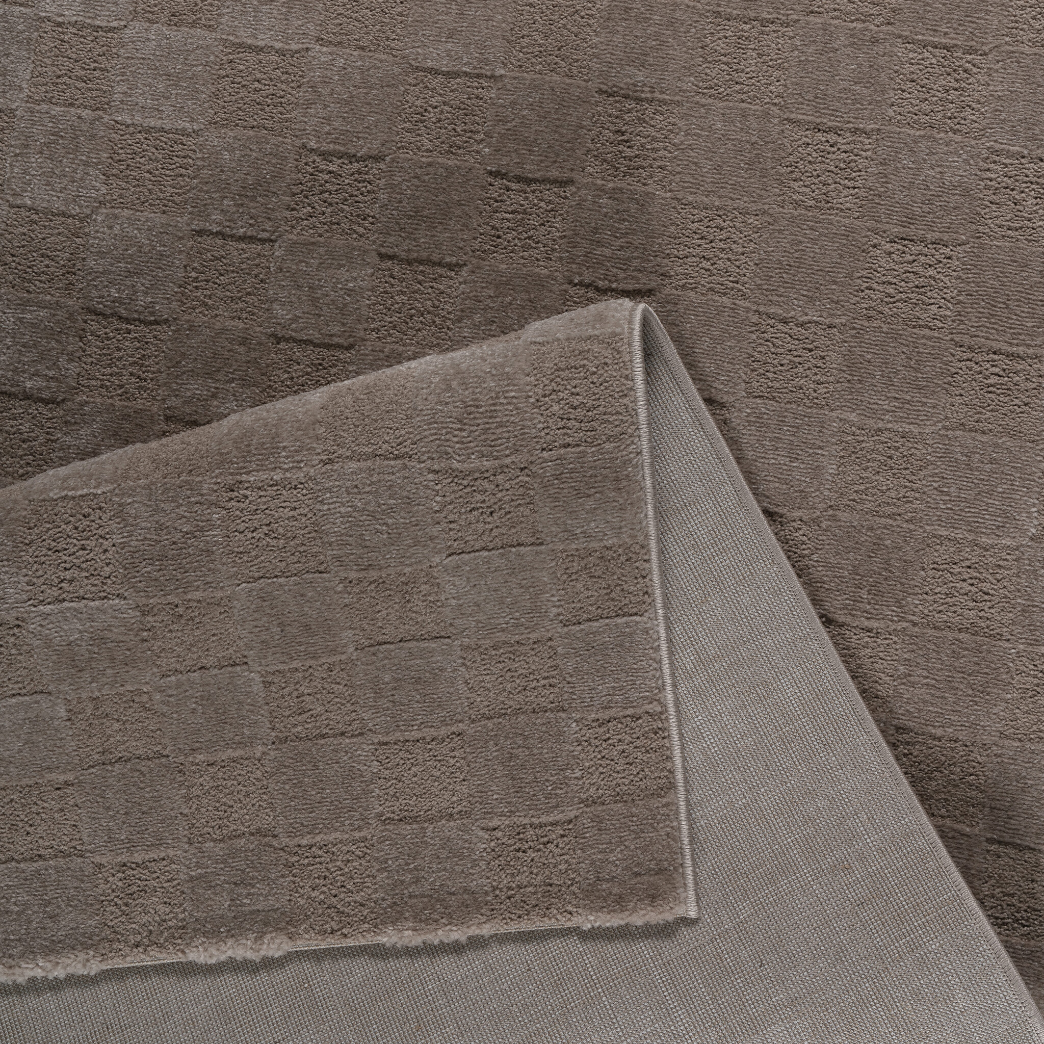 Vivant Chesterfield - Rond Vloerkleed Laagpolig Effen - Taupe