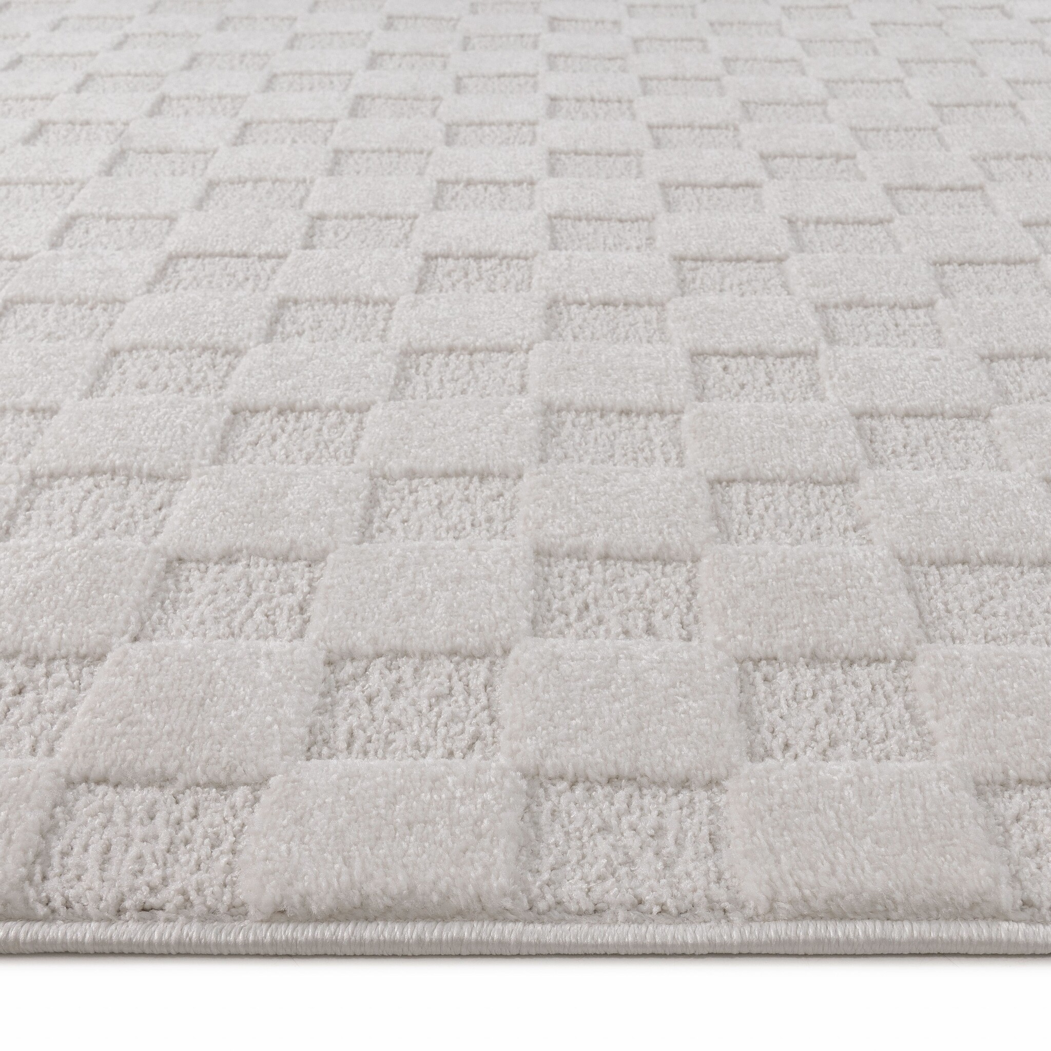 Vivant Chesterfield - Rond Vloerkleed Laagpolig Effen - Creme