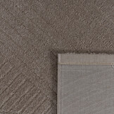 Vivant Japandi Art - Rond Vloerkleed Laagpolig Effen - Taupe