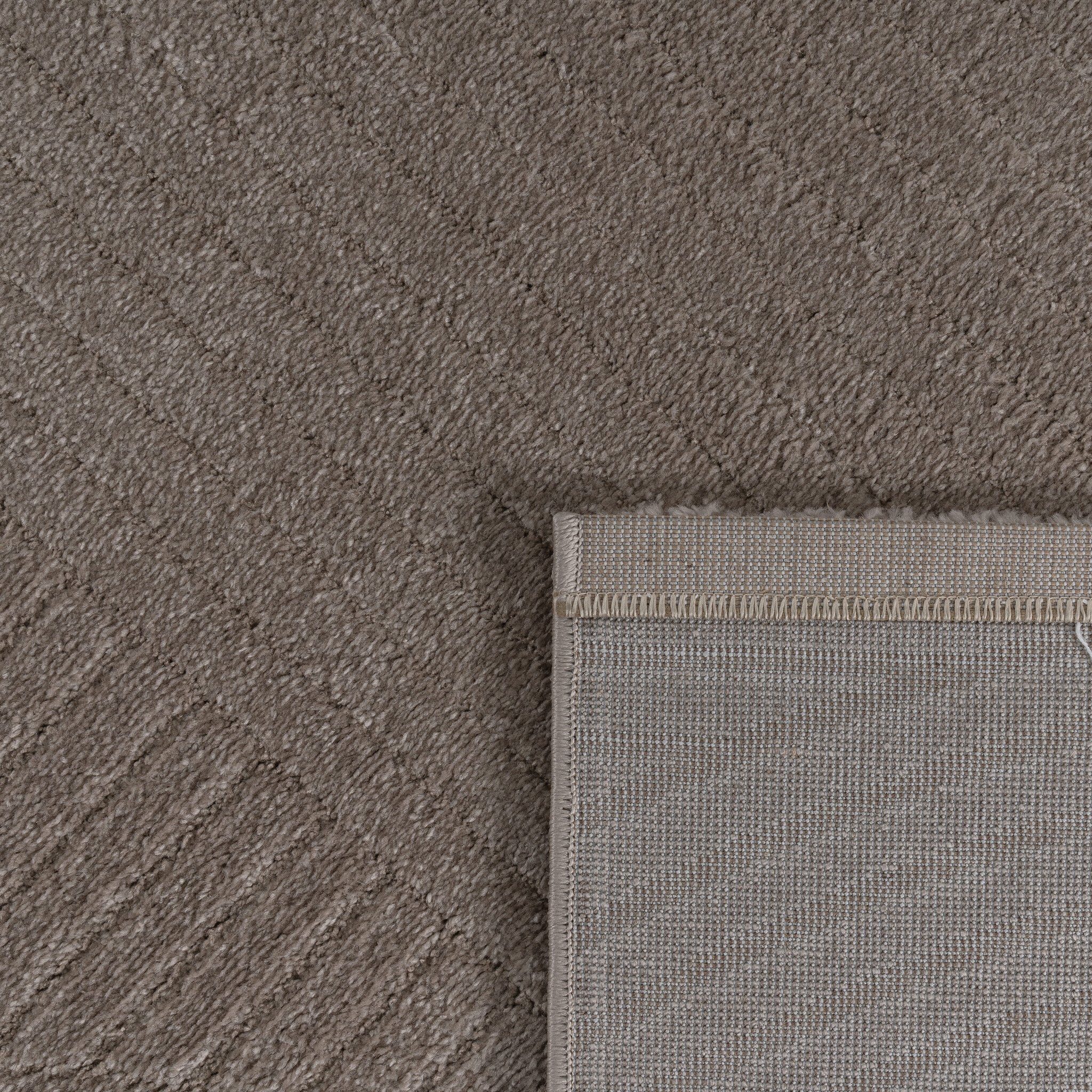 Vivant Japandi Art - Rond Vloerkleed Laagpolig Effen - Taupe
