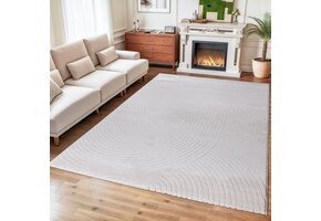 Vivant Japandi Art - Vloerkleed Laagpolig Effen - Creme
