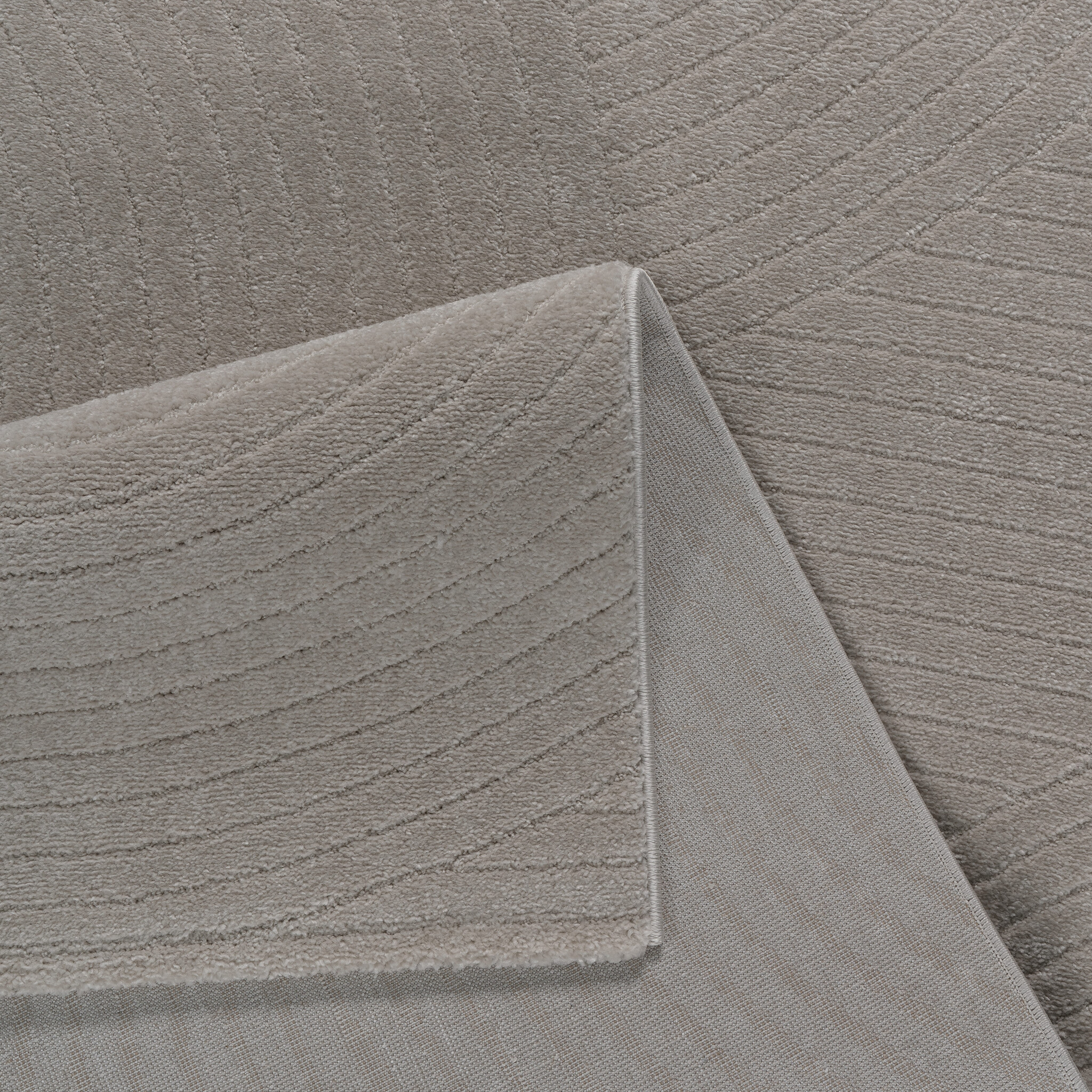 Vivant Japandi Art - Rond Vloerkleed Laagpolig Effen - Beige