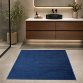 Samba Fluffy Badmat Wasbaar & Anti-slip Blauw Navy