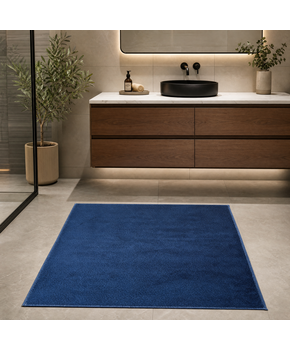 Samba Fluffy Badmat Wasbaar & Anti-slip Blauw Navy