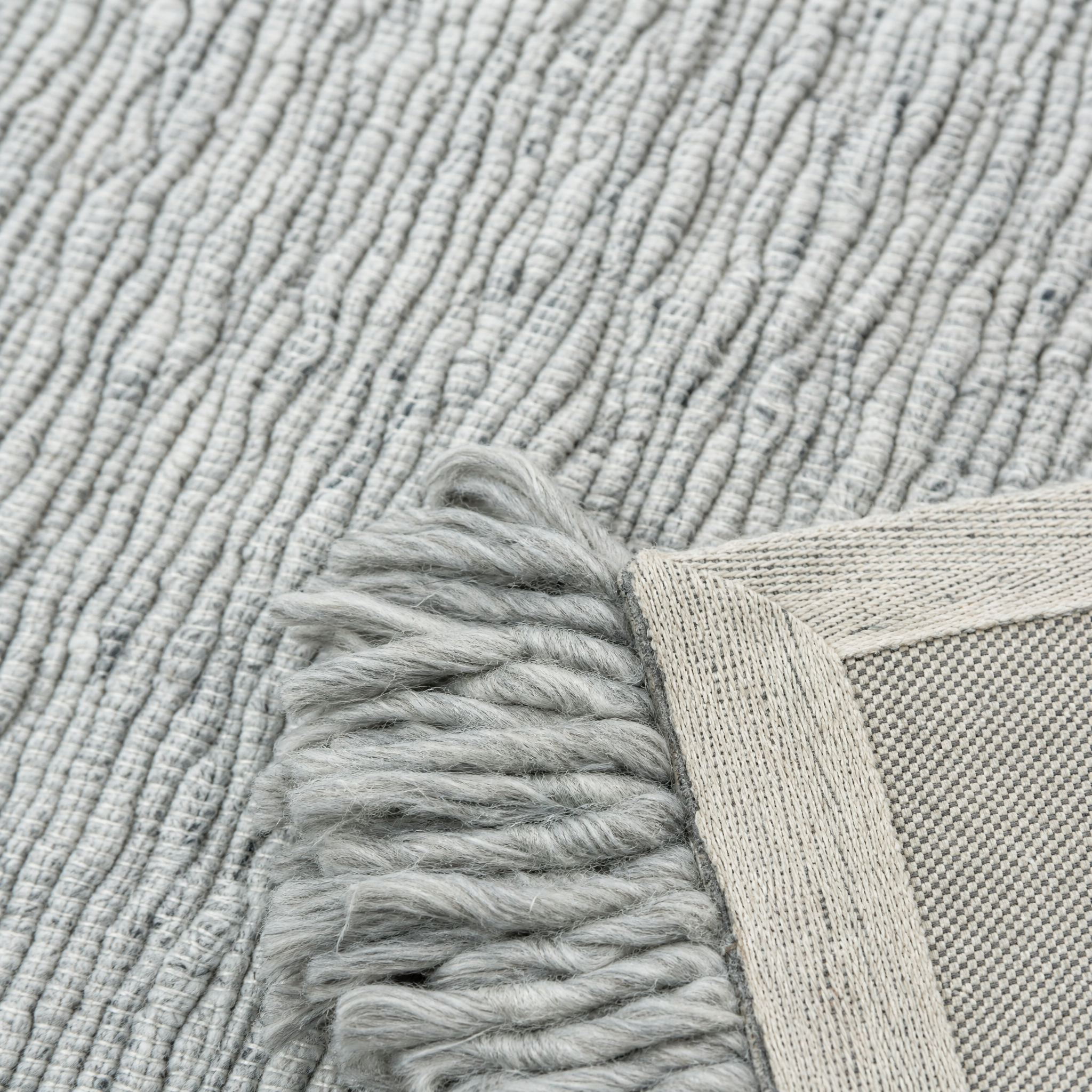 Vloerkleed Smyrna Wol Grijs