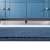 Uni Effen Laagpolig Vloerkleed Modern Donker Blauw Navy