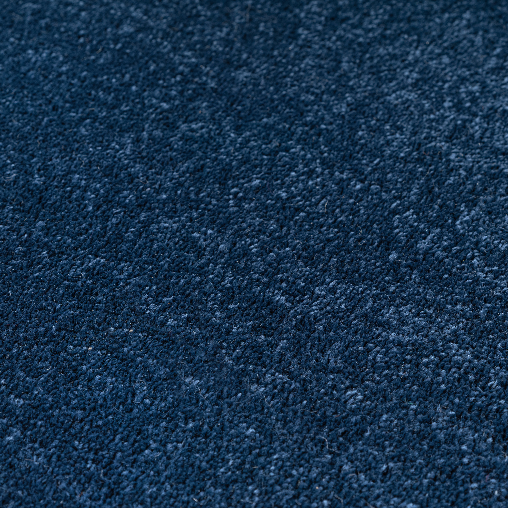 Uni Effen Laagpolig Vloerkleed Modern Donker Blauw Navy
