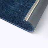 Uni Effen Laagpolig Vloerkleed Modern Donker Blauw Navy
