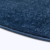 Uni Rond Effen Laagpolig Vloerkleed Modern Donker Blauw Navy
