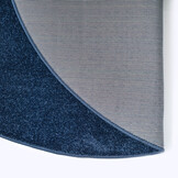 Uni Rond Effen Laagpolig Vloerkleed Modern Donker Blauw Navy