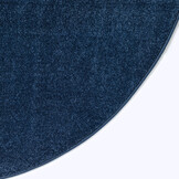 Uni Rond Effen Laagpolig Vloerkleed Modern Donker Blauw Navy