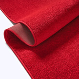 Uni Effen Laagpolig Vloerkleed Modern Rood