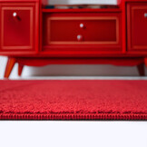 Uni Effen Laagpolig Vloerkleed Modern Rood