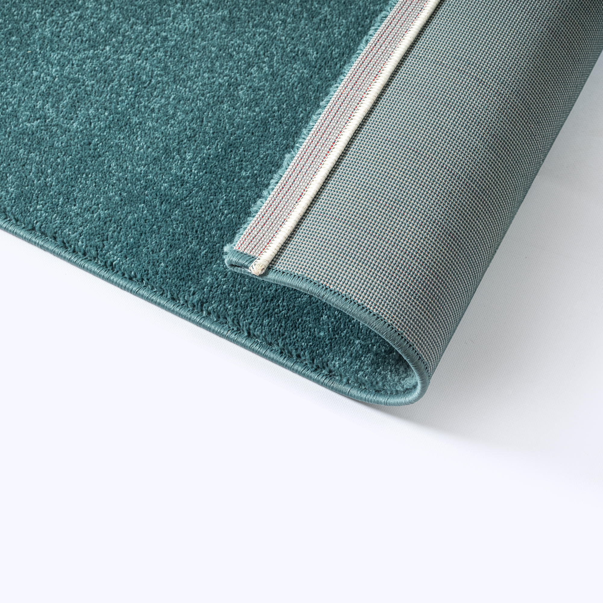 Uni Effen Laagpolig Vloerkleed Modern Blauw