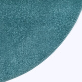 Uni Rond Effen Laagpolig Vloerkleed Modern Blauw