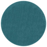 Uni Rond Effen Laagpolig Vloerkleed Modern Blauw