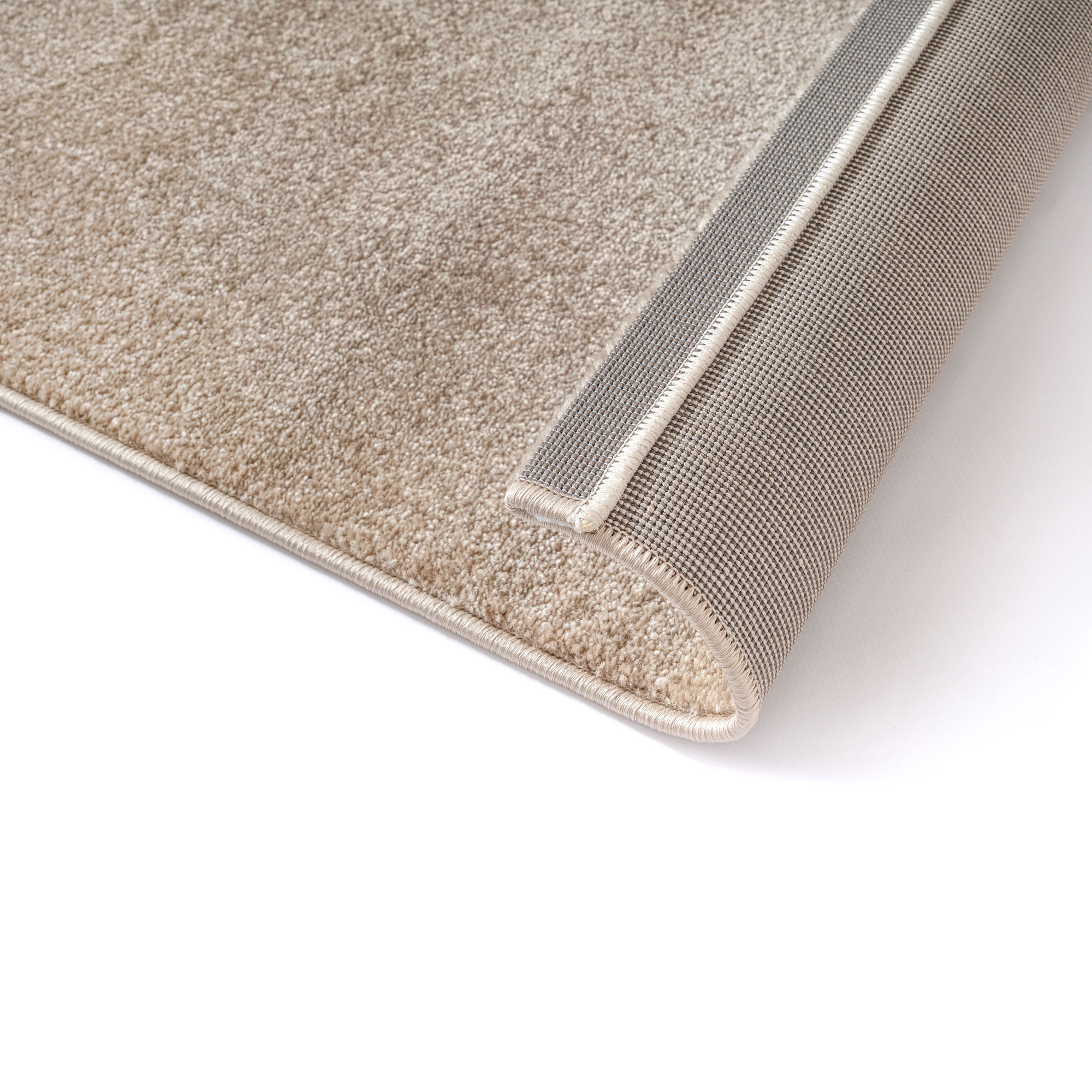 Uni Effen Laagpolig Vloerkleed Modern Beige