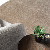 Uni Effen Laagpolig Vloerkleed Modern Beige