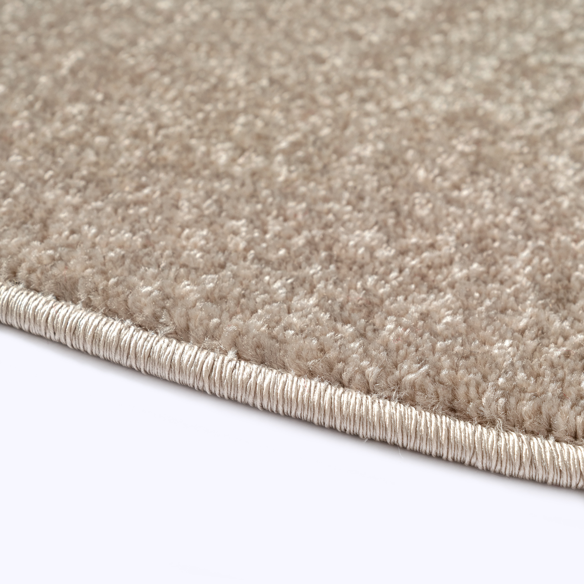 Uni Rond Effen Laagpolig Vloerkleed Modern Beige