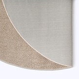 Uni Rond Effen Laagpolig Vloerkleed Modern Beige