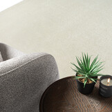 Uni Effen Laagpolig Vloerkleed Modern Creme