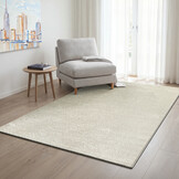 Uni Effen Laagpolig Vloerkleed Modern Creme