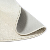 Uni Rond Effen Laagpolig Vloerkleed Modern Creme