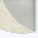 Uni Rond Effen Laagpolig Vloerkleed Modern Creme
