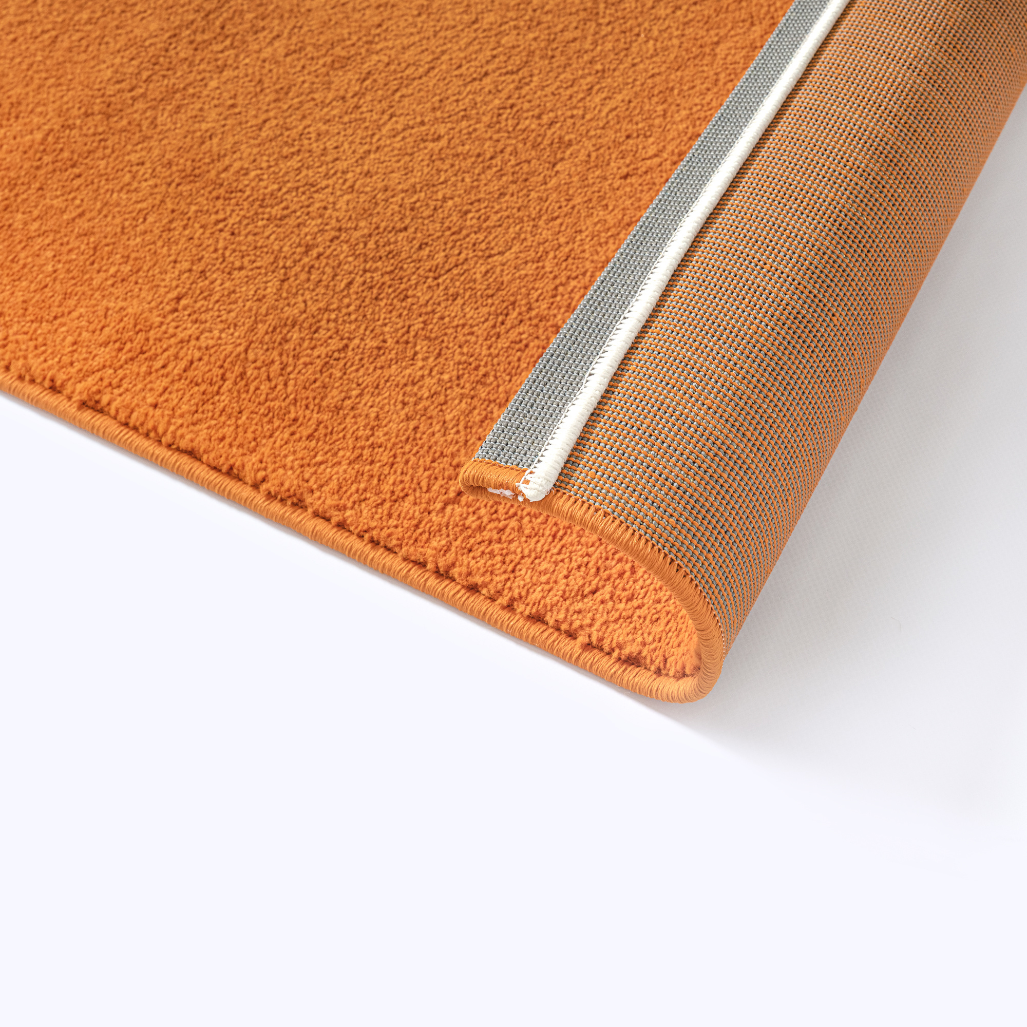 Uni Effen Laagpolig Vloerkleed Modern Oranje