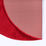 Uni Rond Rood Vloerkleed – Modern Laagpolig Effen Tapijt