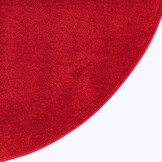 Uni Rond Rood Vloerkleed – Modern Laagpolig Effen Tapijt